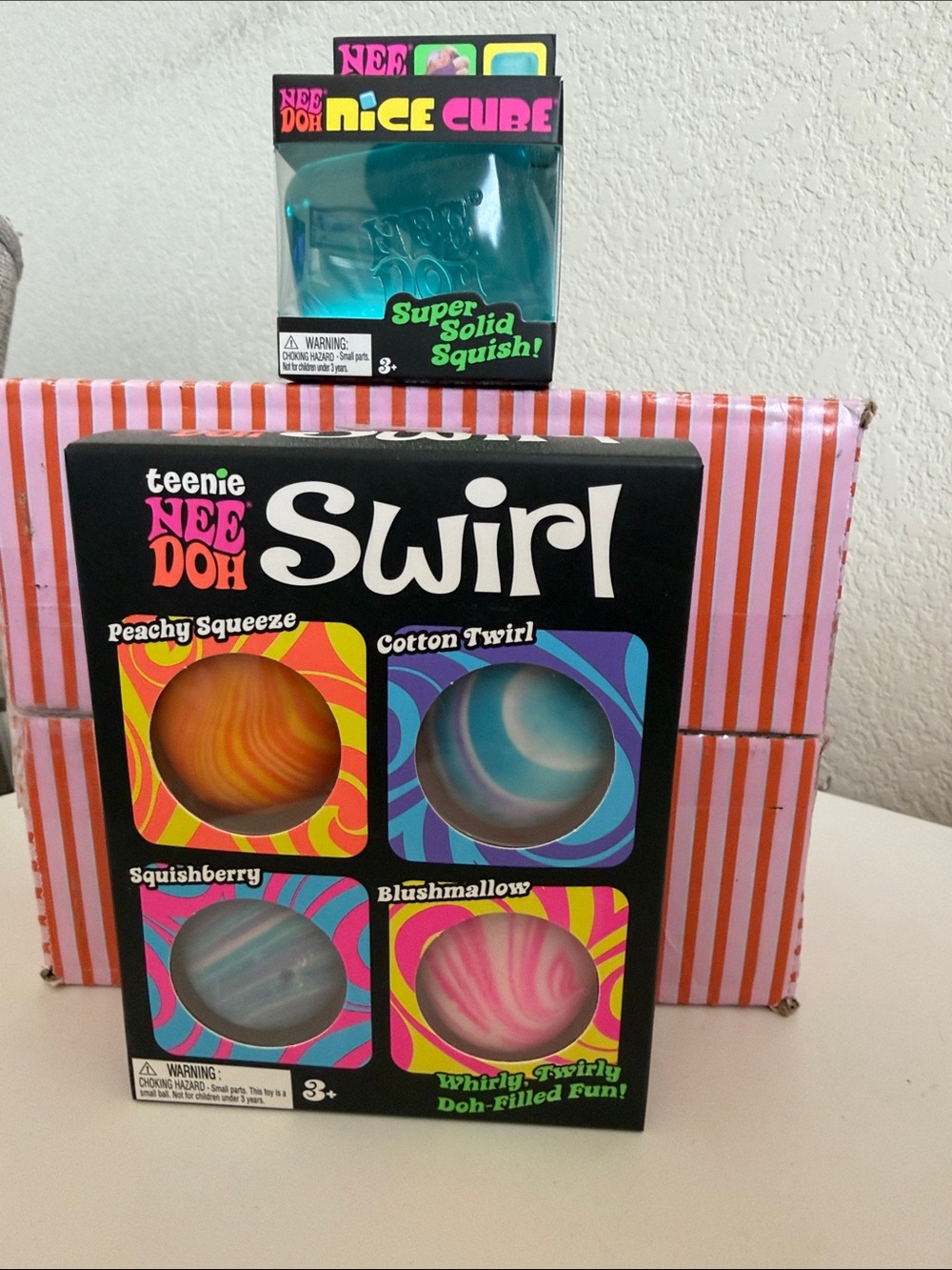 ππβTEENIE NEEDOH SWIRLβπ Squish Ball Set!!πNEEDOH βNICE CUBEβπ πBUNDLEπ
